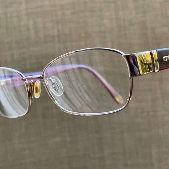 Anne Klein Women Eyeglasses Frame Red/Gold Tone glasses - Picture 2 of 11